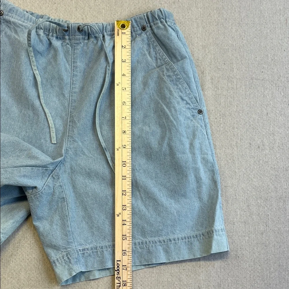 Liz Claiborne Light Blue Denim Drawstring Shorts - Picture 6 of 8